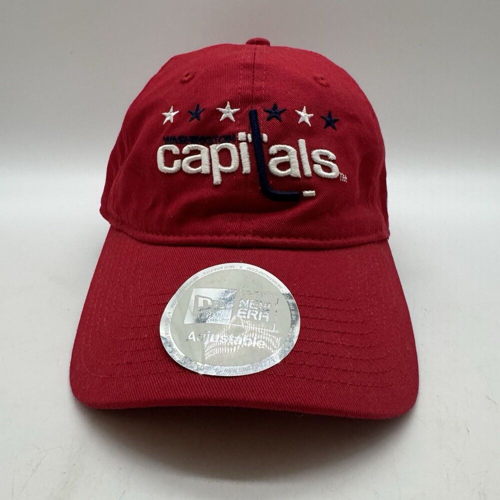 Washington Capitals NHL Ball Cap New Era 3D Logo Red Twill Strapback Hat NEW